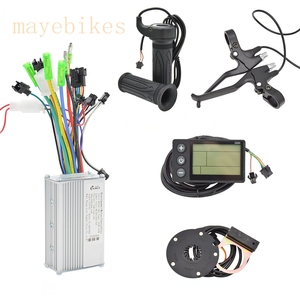 Hot bán e-xe đạp chuyển đổi Kit với LCD hiển thị điều khiển 5-nam châm Pas ga và phanh đòn bẩy Tương thích cho xe đạp leo núi - Product Image 1