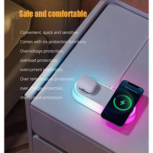 2 in 1 Schreibtisch Drahtloses Ladegerät Laden Handy Kopfhörer 15W für iPhone 15 Pro Max Schnell ladestation Benutzer definiert - Product Image 3