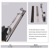 Lime à main multifonction en acier de 350 mm avec support en alliage d'aluminium, lime à râper réglable pour l'aluminium, l'automobile, la fibre de verre