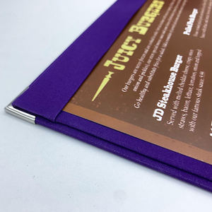 Menús de Lino Morado para Restaurantes, Menú de Bebidas y Comida, Menú de Una Sola Página, Tablero de Menú para Restaurantes - Product Image 4