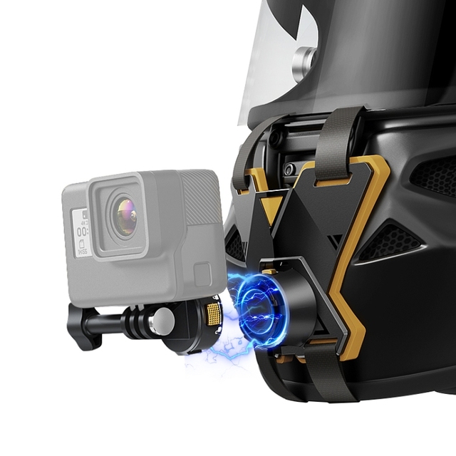 PULUZ Magnetic Quick Release Motorcycle Helmet Camera Chin Mount for Action Cameras