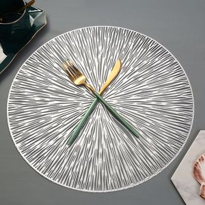 Nordic PVC <b>Round</b> Cup <b>Mat</b> 38x38cm Heat Resistant Eco-Friendly Customizable Color & Logo for Hotels Dining Wholesale - Product Image 4