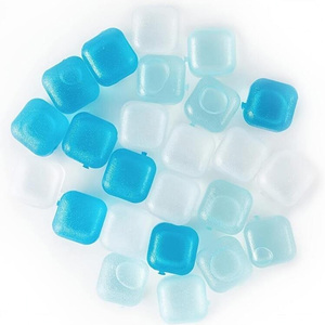 Set di cubetti di ghiaccio riutilizzabili senza BPA per uso alimentare blu quadrato Non diluibile da Bar whisky Vodka cocktail di caffè in plastica - Product Image 3