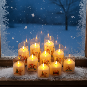 LED Electronic <b>Candle</b> 3D Flame Flameless Realistic Flickering Battery Operated Ornament <b>Christmas</b> <b>Tree</b> Festive Atmosphere - Product Image 5