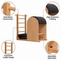 Baril d'escalade Pilates réglable en bois durable pour la maison, le studio, le yoga, l'exercice et le fitness pour femmes