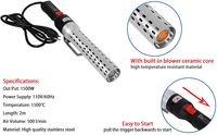 Allume-feu électrique portable moderne en bois pour barbecue au charbon de bois, optionnel 110V/220V, idéal pour le camping