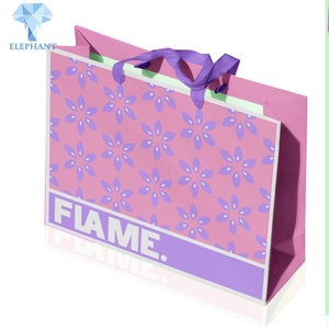 Environmental Certified Luxury Famous Brand Clothing <b>Sweet</b> Wedding Floral Gift Paper Bag Custom Print - Product Image 6