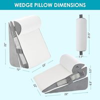 Ensemble de 4 oreillers compensés personnalisables en mousse à mémoire de forme pour le soulagement post-opératoire du dos et du cou, la prévention des douleurs aux jambes et du reflux acide (GERD)