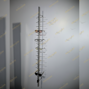 Vente en gros d'équipement d'affichage optique Support mural pour lunettes en acier inoxydable Support pour lunettes - Product Image 1