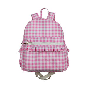 ชุดรอมเปอร์เด็กเล็กสีชมพูลายตารางหมากรุก ผ้าฝ้ายออร์แกนิค ติดซิป ฤดูใบไม้ผลิ สินค้าคุณภาพสูง ขายส่ง บูติก สินค้ามาใหม่ - Product Image 6