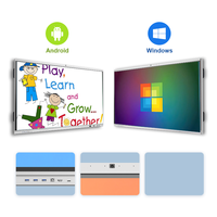 Pizarra Digital Interactiva con Pantalla Táctil FOCUSEEN de 55-86 Pulgadas, Sistema Dual Android Windows, IFPD para Enseñanza, 4K 20