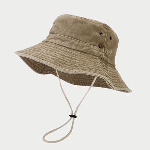 Chapeau de safari en coton lavé pour homme, protection solaire extérieure, idéal pour la randonnée, le cowboy, la pêche, chapeau bob – Vente en gros - Product Image 5