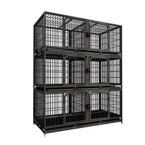 Kingtale Stackable tugas berat ekstra besar tidak bisa dihancurkan anjing peti roda dalam ruangan dan nampan dapat dilepas - Product Image 6