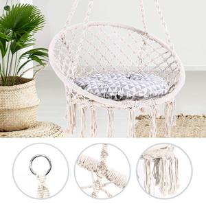 เก้าอี้แกว่งทำด้วยมือทำจากเชือกคอตตอนเปลญวณ - Product Image 4