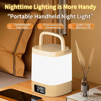 Lampe de nuit LED USB moderne en métal, lampe tactile, lampe de camping rechargeable, protection des yeux, lampe de chevet flexible et simple