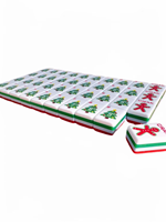 Nouvelle Collection 2026 : Jeu de Mahjong Américain 160 Tuiles en Acrylique Rouge Style Noël Moderne Personnalisable – Durable et Portable, un Œuvre d'Art Unique