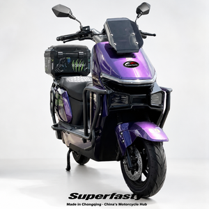 Motocicleta Superrápida de Alta Velocidad de 2000W con Batería de Litio de Largo Alcance, Frenos de Disco Dobles en las 2 Ruedas y Maletero Trasero para Adultos - Product Image 2