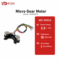 Moteur pas à pas à engrenages 8 mm VGSM0843 NEMA 3 3.3-5.0V 18 degrés 2 phases, rapport de réduction 80.5:1, pour caméras et équipements médicaux