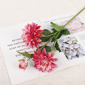 Flores Artificiales de Dalia de Lujo al por Mayor, Tela de Flores de Dalia Grandes para Bodas - Product Image 3