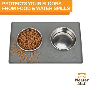 <span class=keywords><strong>Neater</strong></span> Pet marche Pet stuoie in Silicone per cibo e acqua gatto cane ciotola tappetino in Silicone impermeabile vassoio alimentazione cane stuoia cibo per pavimenti