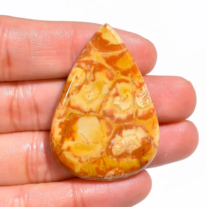 Cabochon de pierres précieuses en jaspe œil d'oiseau mexicain naturel poli et lâche coupe ovale pour la fabrication de bijoux pierre semi-précieuse - Product Image 2