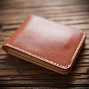 Italian Vegetable Tanned Leather Handmade <b>Wallet</b> <b>RFID</b> Blocking Bifold Card Holder <b>Wallet</b> for Men - Product Image 3