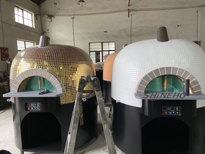 เตาอบพิซซ่า,อิสระกลางแจ้งเตาอบพิซซ่าไม้ไฟฟ้าโมเสคฟืนร้านอาหาร Horno De Barro Lena Electrico แบบพกพา