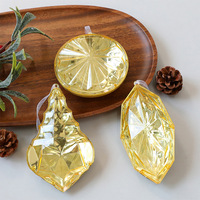 Ornements en acrylique facetté de grande taille, pendentifs en diamant colorés pour la décoration de l'arbre de Noël et des fêtes