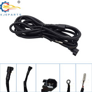 Cabo de Extensão Automotivo com Plugue de 2 Pinos e Terminal de Anel de Aterramento, Protegido por Tubo Corrugado Personalizado para Chicote de Fiação Automotiva - Product Image 1