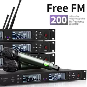 Biner DR666 Professional Portable Handheld Uhf Wireless Microphone System For Singing Karaoke