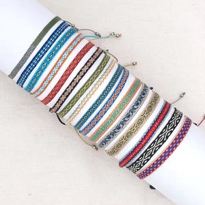 Dân Tộ<span class=keywords><strong>c</strong></span> 77 Phong <span class=keywords><strong>C</strong></span>ách Vải Bracelet Hot Bán Giá Rẻ Tình Bạn Vòng Tay Bện Boho Điều Chỉnh Nepal Vòng Tay - Product Image 2