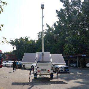 Remolque CCTV Móvil BIGLUX <span class=keywords><strong>HiSTAR</strong></span> con Energía Solar, Mástil de 7/9m, Impermeable, Batería de Litio de 24V 14336WH, 6 Días de Autonomía, para Construcción - Product Image 2