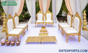 Sillas talladas a mano de madera para boda, Mandap Vidhi, silla de diseño para bodas indias - Product Image 6