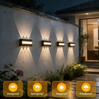 Lampe murale LED 6W 8W pour la maison et l'hôtel, décoration intérieure et extérieure, cour, chambre, éclairage mural LED vers le haut et vers le bas, lampe murale extérieure LED