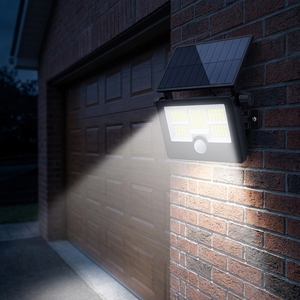 Bangcn Nouveau Modèle Projecteur LED Solaire Extérieur IP65 SMD avec Capteur de Mouvement pour Industries, Étanche et à Lumière Chaude - Product Image 1