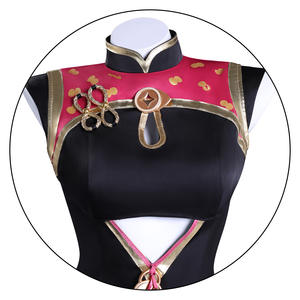 ชุดกี่เพ้าสีแดงสำหรับผู้หญิง ลาย Zero Escape Cos Tea Drinking Fairy สไตล์สาวมั่น สำหรับคอสเพลย์อนิเมะ มีสินค้าพร้อมส่ง - Product Image 4