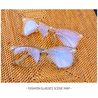 Lunettes carrées anti-lumière bleue à la vente chaude, logo personnalisé imprimé, monture en PC, lunettes bloquant la lumière bleue pour unisexe, tous les visages
