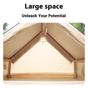 <span class=keywords><strong>Tente</strong></span> <span class=keywords><strong>gonflable</strong></span> de camping en plein air 6.3 couleurs avec auvent, coupe-vent, résistante à l'eau, portable, adaptée à la nuit en famille - Product Image 5