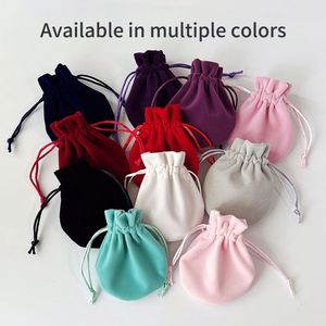 Creamy White Drawstring <b>Gift</b> <b>Bag</b> <b>Luxury</b> Velvet Jewelry Pouch Customizable Color & Logo for Brand Packaging & <b>Gift</b> Giving - Product Image 6