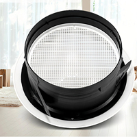 Grille d'aération ronde en ABS personnalisable en usine, couvercle d'aération réglable pour système CVC, installation au plafond ou au mur