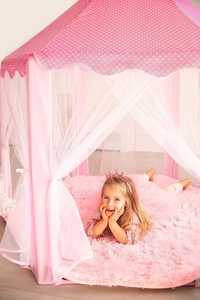 Casa <span class=keywords><strong>de</strong></span> juegos plegable rosa personalizada con luces <span class=keywords><strong>de</strong></span> cadena, tienda <span class=keywords><strong>de</strong></span> juegos <span class=keywords><strong>para</strong></span> niños, regalo <span class=keywords><strong>de</strong></span> cumpleaños o festividades <span class=keywords><strong>para</strong></span> niños - Product Image 2