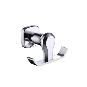 Dự Án Bán Nóng Phòng Tắm Phần Cứng Treo Tường Chrome Lớp Phủ Brass Robe Hook May Đôi Móc