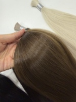 Cheveux humains vierges Remy de qualité supérieure en vrac pour tressage, provenant d'un seul donneur, super double drawn, alignés, cheveux russes, couleur blonde