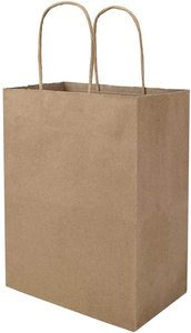 Sac en papier kraft brun recyclé personnalisé, qualité alimentaire, pour emporter, avec logo imprimé, sac de boulangerie pour aliments, vêtements et promotion - Product Image 2