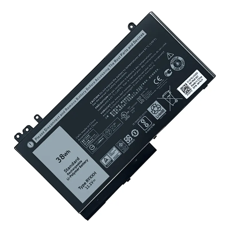China Factory Price Laptop-Akku für Dell-Akku Latitude E5270 E5250 RYXXH NGGX5 P25S P25S001 Li-Polymer-Akku 38Wh 11,1 V.