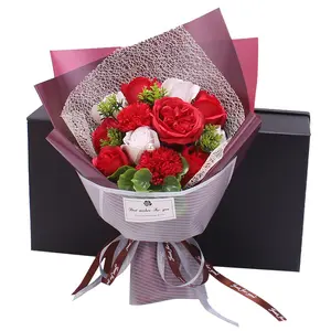 Bouquet de Savon Austin Rose Coffret Cadeau Cadeau de Noël Fleurs de Savon Savon Têtes de Roses Coffret Cadeau Floral Parfumé Fête de Mariage