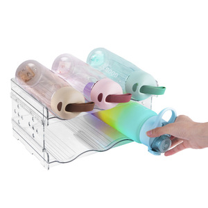 Wholesale Foldable Food-Grade PET 2-Layer U Shape Stackable Detachable Multifunction Water Wine <b>Bottle</b> Holder Beverage <b>Rack</b> - Product Image 5