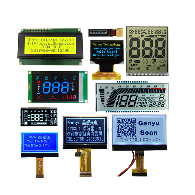 Custom LCD TN HTN STN FSTN VA COG Monochrome Display 128x64 Graphic Lcd 1602 2004 Segment LCD Display