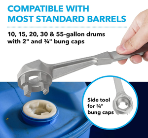 Ấn tượng Trọng lượng nhẹ không phát ra tia lửa nhôm trống cờ lê 3 gói mở thùng 10 15 20 30 55 gallon trống phù hợp với 2 "một số 3/4" thiết lập - Product Image 3