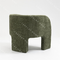 Fauteuil moderne contemporain en bois massif vert contreplaqué, vente chaude, fauteuil d'appoint pour salon, fauteuil de détente vert pour la maison